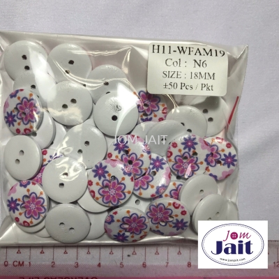 Button HLL Colour 06 18MM X 50 Pcs Per Pkt CodeBHLL06P