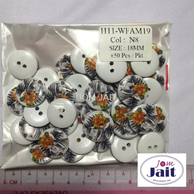 Button HLL Colour 08 18MM X 50 Pcs Per Pkt CodeBHLL08P