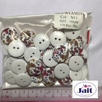 Button HLL Colour 11 18MM X 50 Pcs Per Pkt CodeBHLL11P