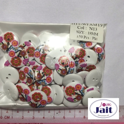 Button HLL Colour 13 18MM X 50 Pcs Per Pkt CodeBHLL13P