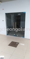  Frameless Temp Swing Door