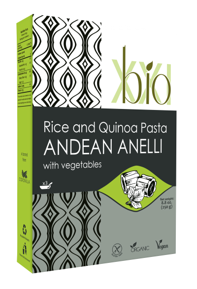 BIOXXI Rice & Quinoa Pasta Andean Anelli with Vegetables