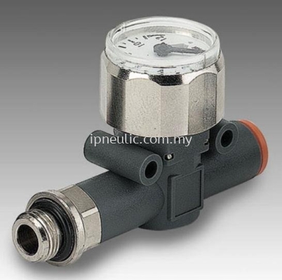 IN-LINE PRESSURE GAUGES MAN L THREAD-PIPE