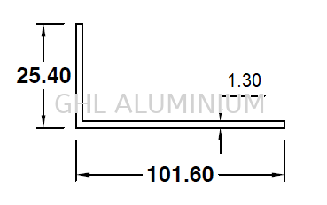 UA2510213 Aluminium Angle(Unequal)