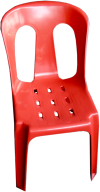 1058 BACKREST CHAIR (RED) BACKREST CHAIR PLASTIC CHAIR