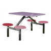 4 Seater Fibreglass Canteen Set with Round Seat Fibreglass Series