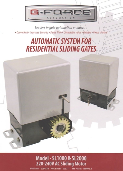 G-Force SL1000 / Sl2000 AC Sliding Auto Gate