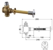 Concealed Thru Wall WC Flush Valve (Low Pressure) Flush Valve / Piston