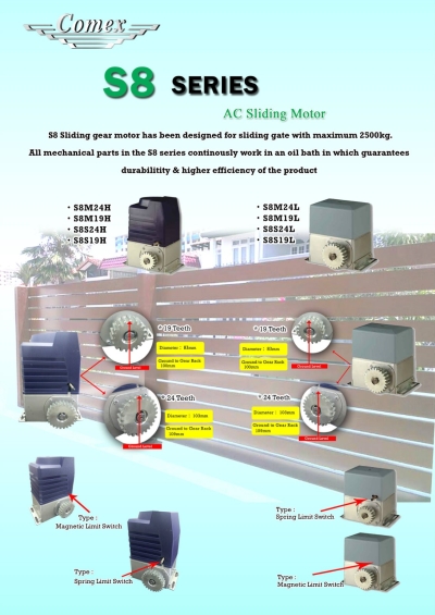 COMEX S8 Sliding Gear Motor