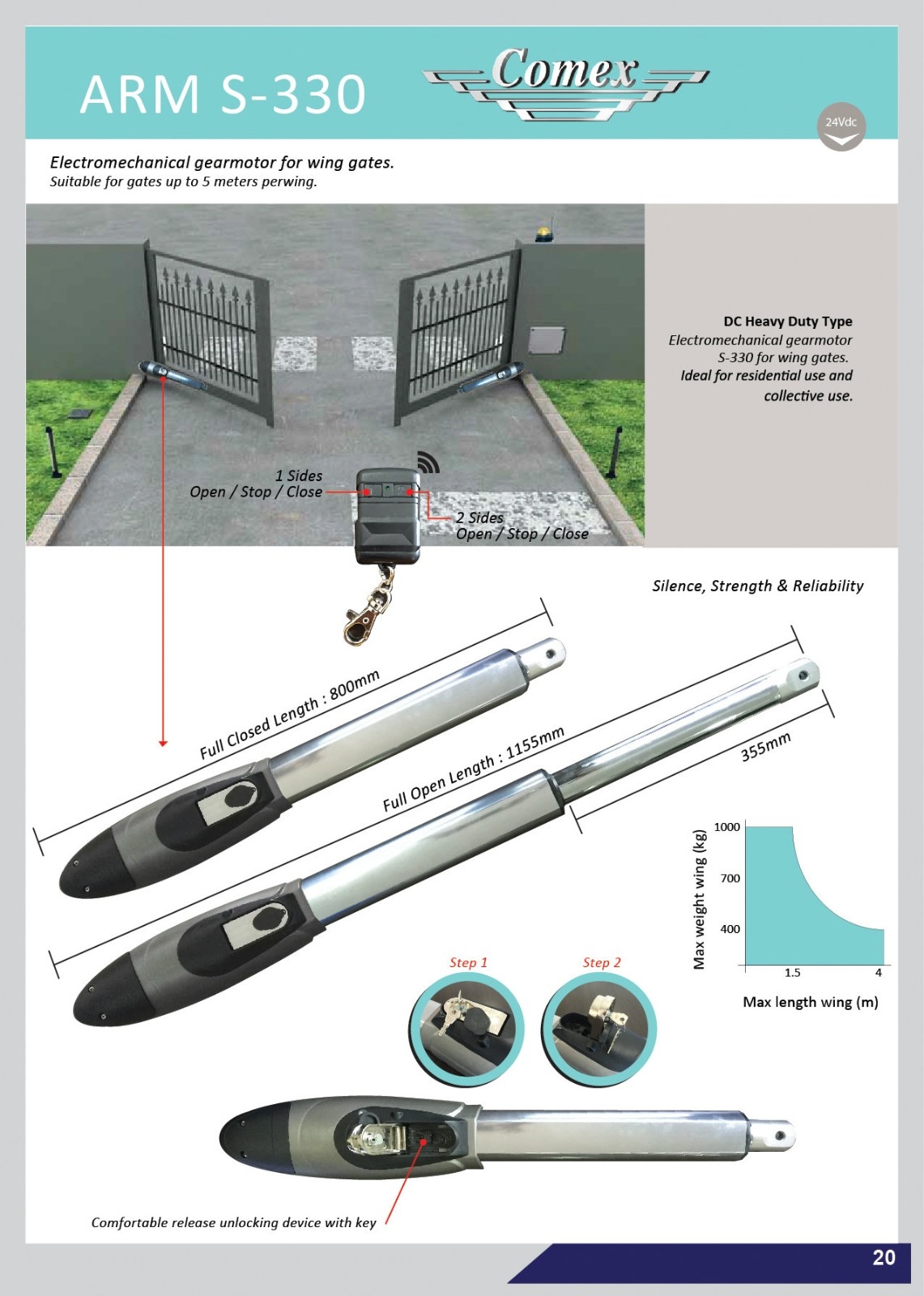 COMEX S-330 ARM Autogate System COMEX Autogate System Arm Auto Gate System Catalog & Brochure