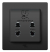 10A 230V~ SHAVER SOCKET HOTEL SERIES A77 MATT BLACK SERIES