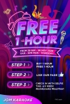 JOM KARAOKE BUY 1 HOUR FREE 1 HOUR