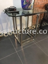 Stainless Steel Glass Decoration Table Customise Design