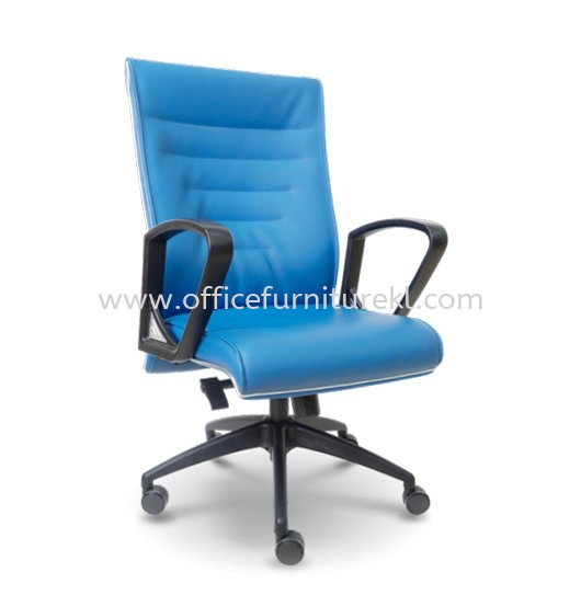 HALLEN MEDIUM BACK EXECUTIVE CHAIR | LEATHER OFFICE CHAIR GOMBAK KL