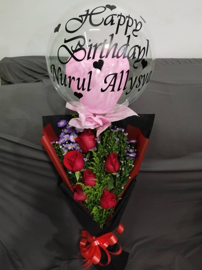 Rose Bouquet with Baloon HB1059 floristkl