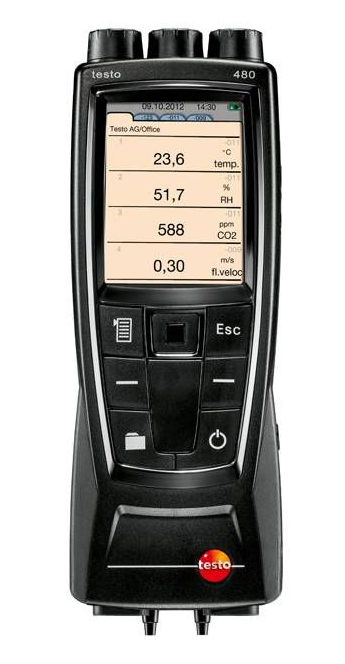 testo 480 digital temperature, humidity and air flow meter