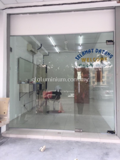 12mm tempered shopfront @jalan Air Jerneh Off jalan Genting Kelang. Setapak