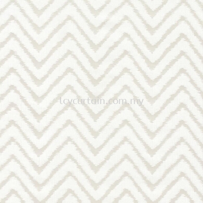 Premium European Jacquard ZigZag Pattern Fabric Clikat Chevron 23 Cream