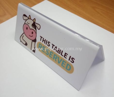 Acrylic Table sign