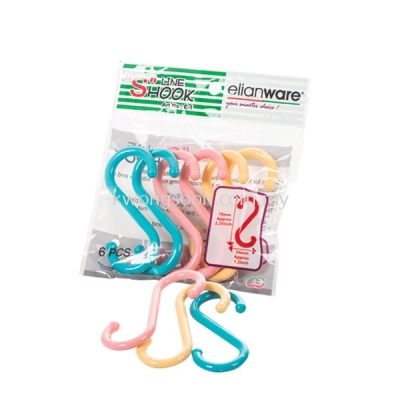 E-1 Plastic S Hook 6 PCS (S)