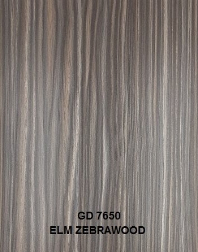 Melamine Board Pattern : GD7650 ELM ZEBRAWOOD