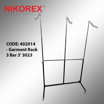 402014 - Garment Rack  3 Bar 3' 3023