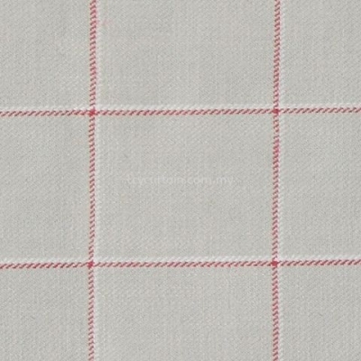 Checked Curtain Linen Field Meadow 22 Berry
