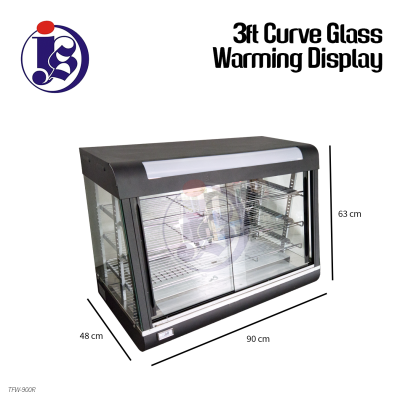 3ft Curve Glass Warming Display