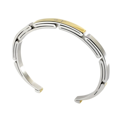 TWO TONE SPORT CUFF BRACELETS (SS)