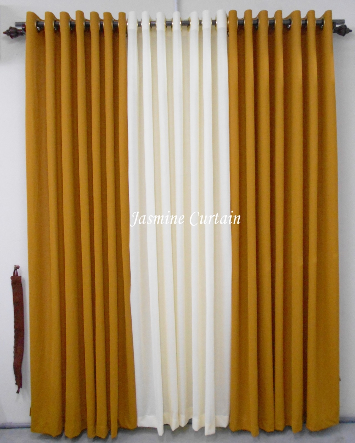 1 Set Curtain Eyelet Plain Gold Cream 72x85 3pcs Langsir Siap Langsir Hiasan Rumah Carta Pilihan Warna Corak Homebagus Home And Deco Online Expo