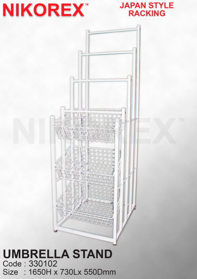 330102, 330102BK - UMBRELLA RACK 3 BASKET