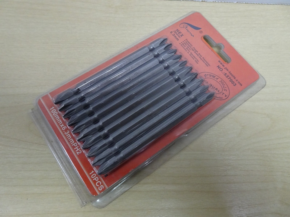 JINMA HEX 100MM (L) X 6.3MM SCREW BIT {PH2} (10 PCS/PACK) (NO.537003)