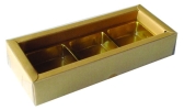 Z2 - 3 Cavities Gold Tray Gift Box Packaging