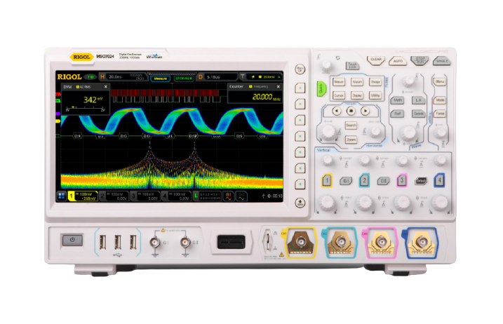 rigol mso7024 - 200mhz mso with 4 analog and 16 digital channel, 10gs/s sampling