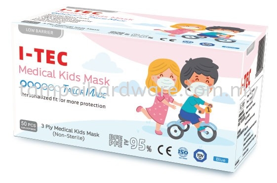 ITEC 3 Ply Medical Kids Mask BFE 95 ITEC 3 Ply Medical Kids Mask BFE 95 Respirators Personal Protective Equipments