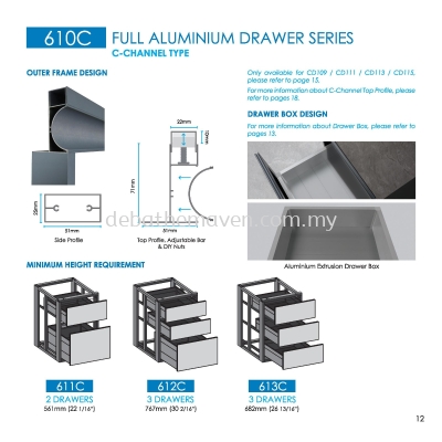 BRAND: VITALLY (Aluminium Cabinet&Drawer)