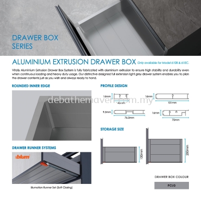 BRAND: VITALLY (Aluminium Cabinet&Drawer)