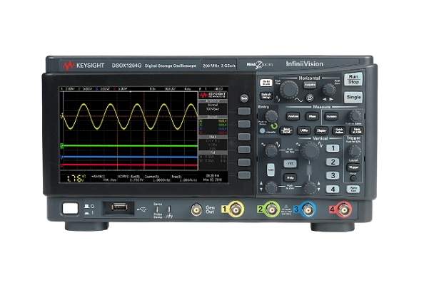 KEYSIGHT DSOX1204G Oscilloscope: 70/100/200MHz, 4 Analog Channel, with a built-in Waveform Generator