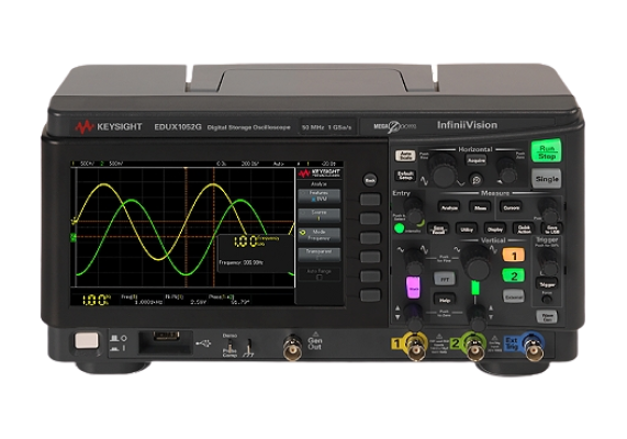 KEYSIGHT EDUX1052G Oscilloscope: 50MHz, 2 Analog channel, with a built-in waveform generator