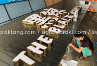 the black whale stainless steel gold 3D LED ftontlit signage at SS2 Petaling jaya Kuala Lumpur