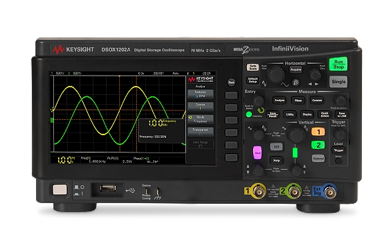 KEYSIGHT DSOX1202A Oscilloscope: 70/100/200MHz, 2 Analog Channels