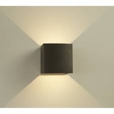 Square Outdoor Wall Light (Black)