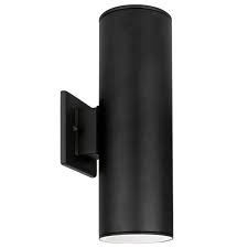 Round Outdoor Wall Light (Black)