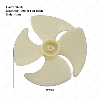 Code: 88256 Fan Blade Dia 100mm Hole 4mm