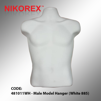 481011WH - Male Model Hanger (White 885)
