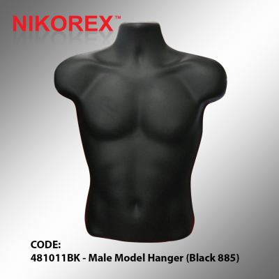 481011BK - Male Model Hanger (Black 885)