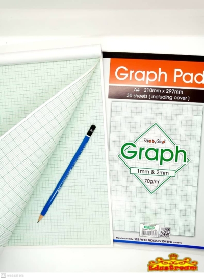 Step by Step Graph Pad A4 70Gsm 30 sheets