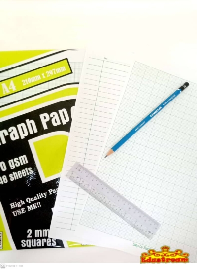 Step by Step Graph Paper 70 GSM 48 Sheets