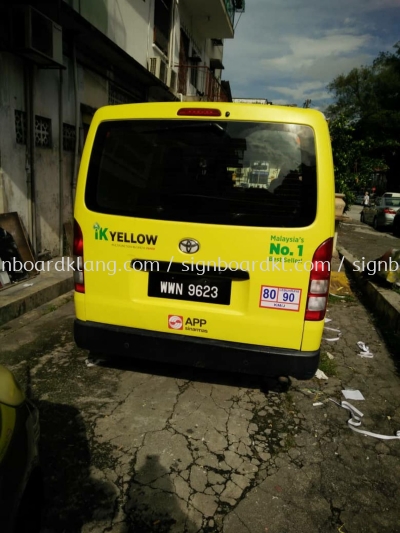 Ik Yellow van sticker at Kuala Lumpur