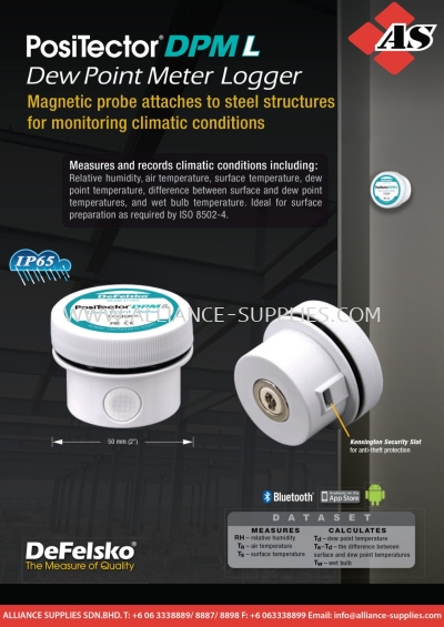 DEFELSKO PosiTector DPM L Dew Point Meter Logger